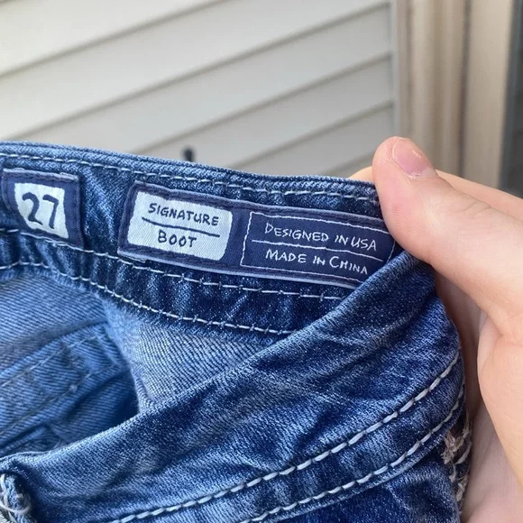 Miss me Signature Dark Blue Boot Cut Jeans - Picture 5 of 5